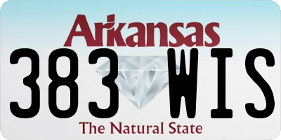 AR license plate 383WIS