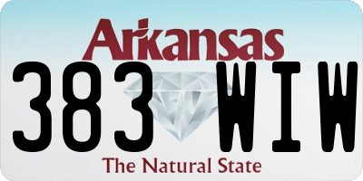 AR license plate 383WIW