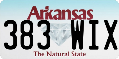 AR license plate 383WIX