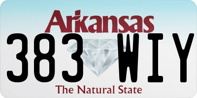 AR license plate 383WIY