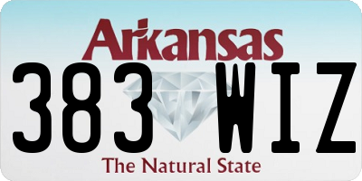 AR license plate 383WIZ