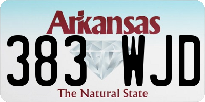 AR license plate 383WJD