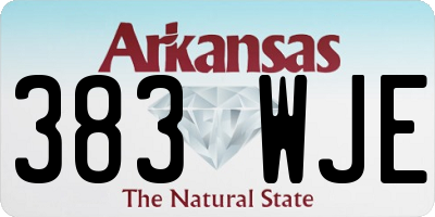 AR license plate 383WJE