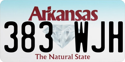 AR license plate 383WJH