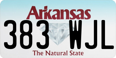 AR license plate 383WJL