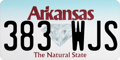 AR license plate 383WJS