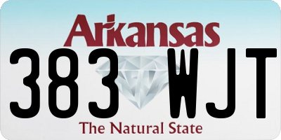 AR license plate 383WJT