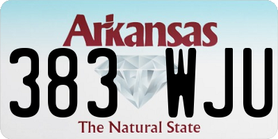 AR license plate 383WJU