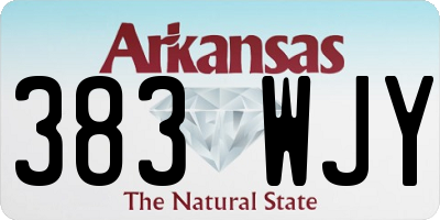 AR license plate 383WJY