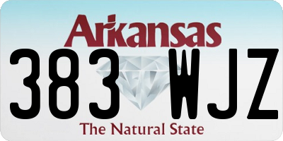AR license plate 383WJZ