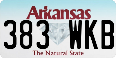 AR license plate 383WKB
