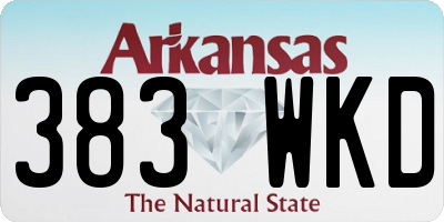 AR license plate 383WKD
