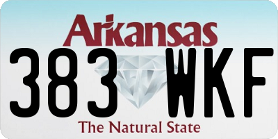 AR license plate 383WKF