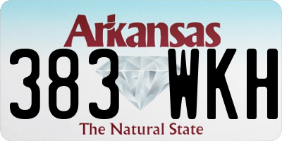 AR license plate 383WKH