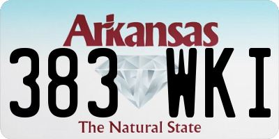 AR license plate 383WKI