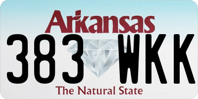 AR license plate 383WKK