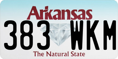 AR license plate 383WKM