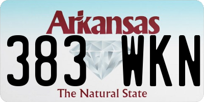AR license plate 383WKN