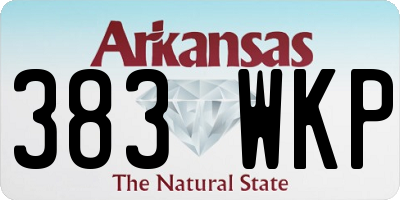 AR license plate 383WKP