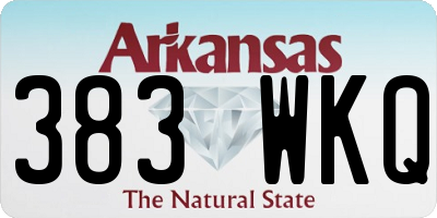 AR license plate 383WKQ