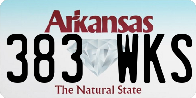 AR license plate 383WKS