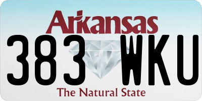 AR license plate 383WKU