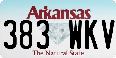 AR license plate 383WKV