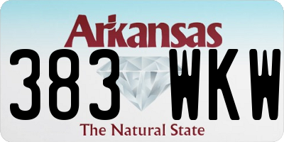 AR license plate 383WKW