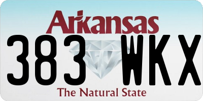 AR license plate 383WKX