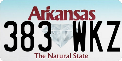 AR license plate 383WKZ