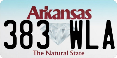 AR license plate 383WLA
