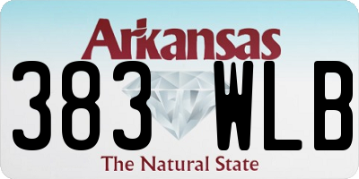 AR license plate 383WLB