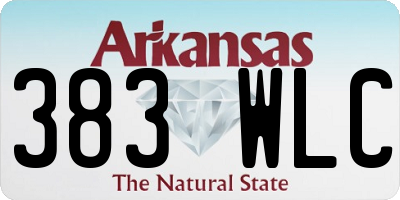 AR license plate 383WLC