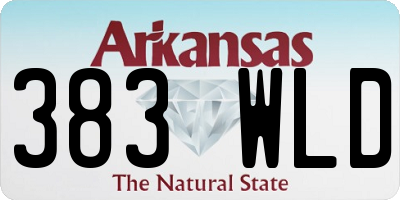 AR license plate 383WLD