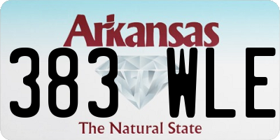 AR license plate 383WLE