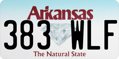 AR license plate 383WLF