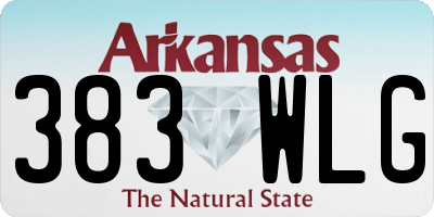 AR license plate 383WLG
