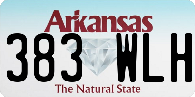 AR license plate 383WLH