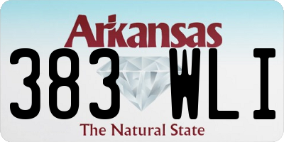 AR license plate 383WLI