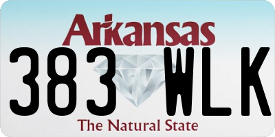 AR license plate 383WLK