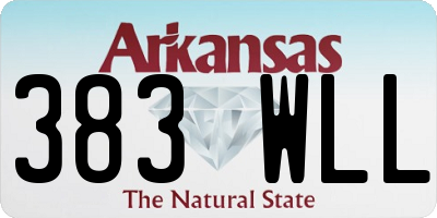 AR license plate 383WLL