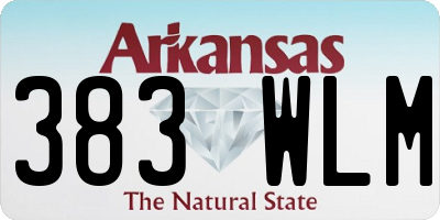 AR license plate 383WLM