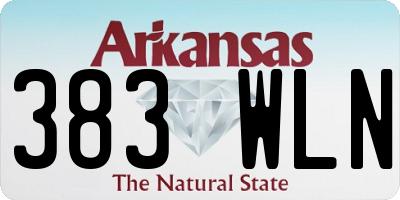 AR license plate 383WLN
