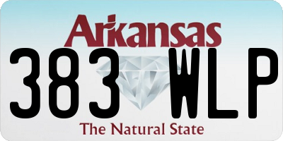 AR license plate 383WLP
