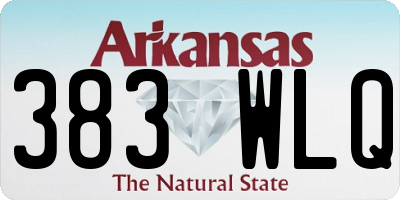 AR license plate 383WLQ