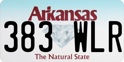 AR license plate 383WLR