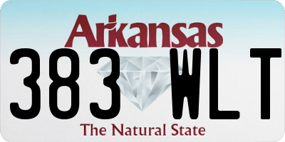 AR license plate 383WLT