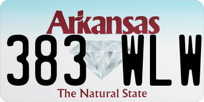 AR license plate 383WLW