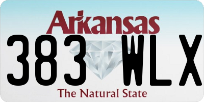 AR license plate 383WLX