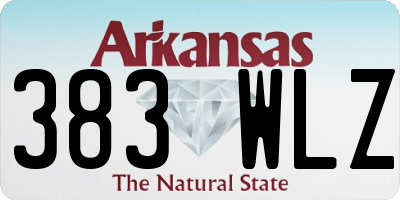 AR license plate 383WLZ